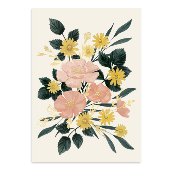 Cream Bouquet Note Cards - Punch Studio