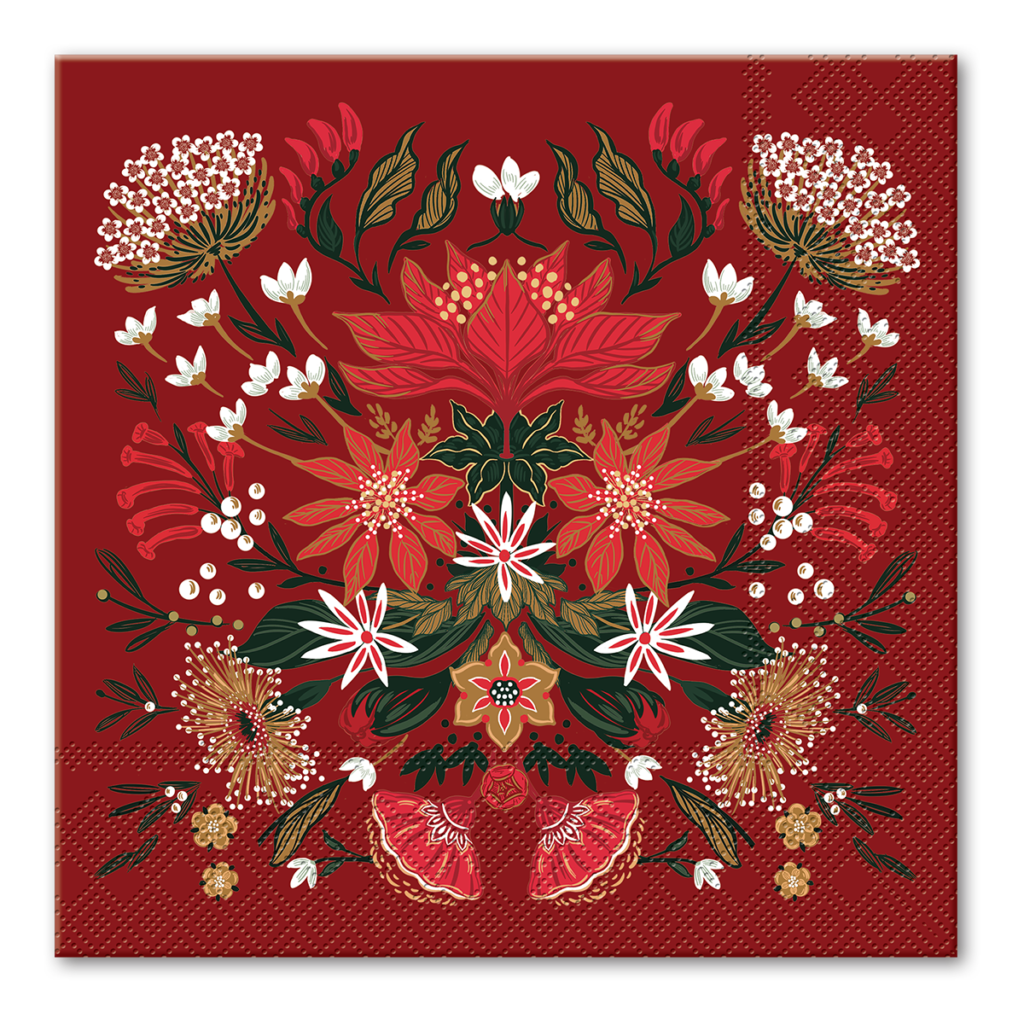 Christmas Garden Lunch Napkins - Punch Studio