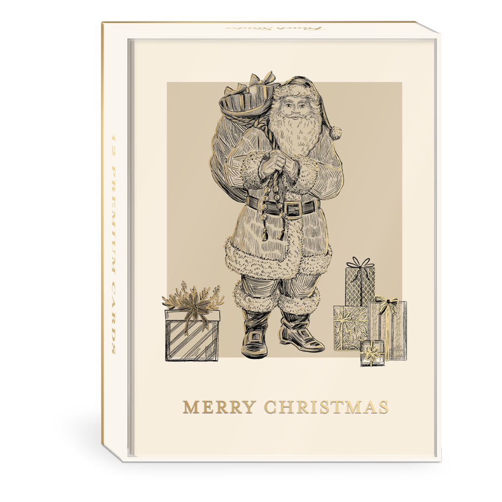 Holiday Santa Claus Boxed Holiday Cards Punch Studio