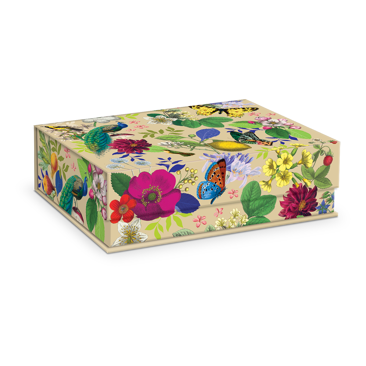 Vintage Floral Pattern Rectangle Flap Box Set