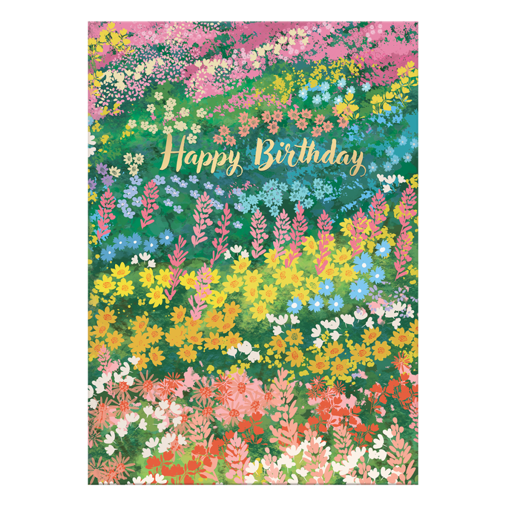 Birthday Flower Field Greeting Card - Punch Studio